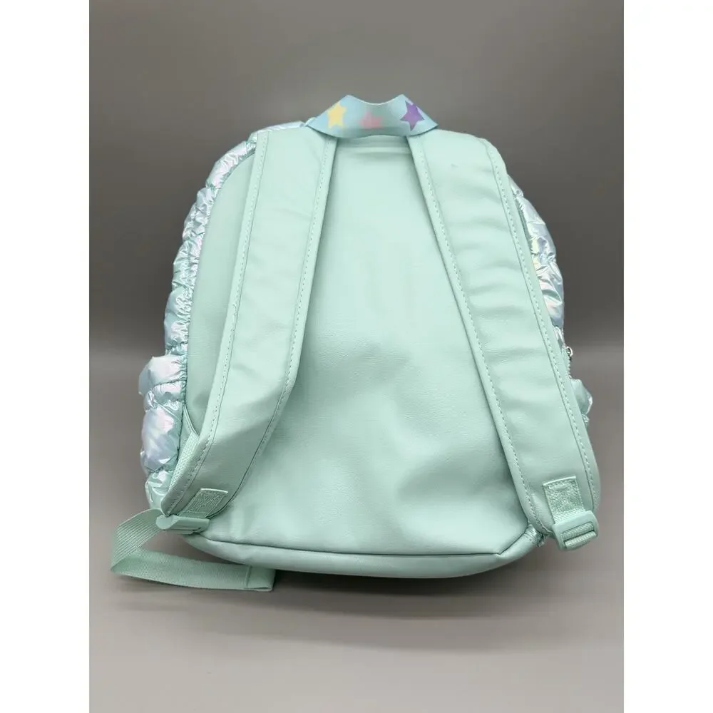 Miss Gwen OMG Iridescent Puffer Backpack Pastel Stars Girls Kids New